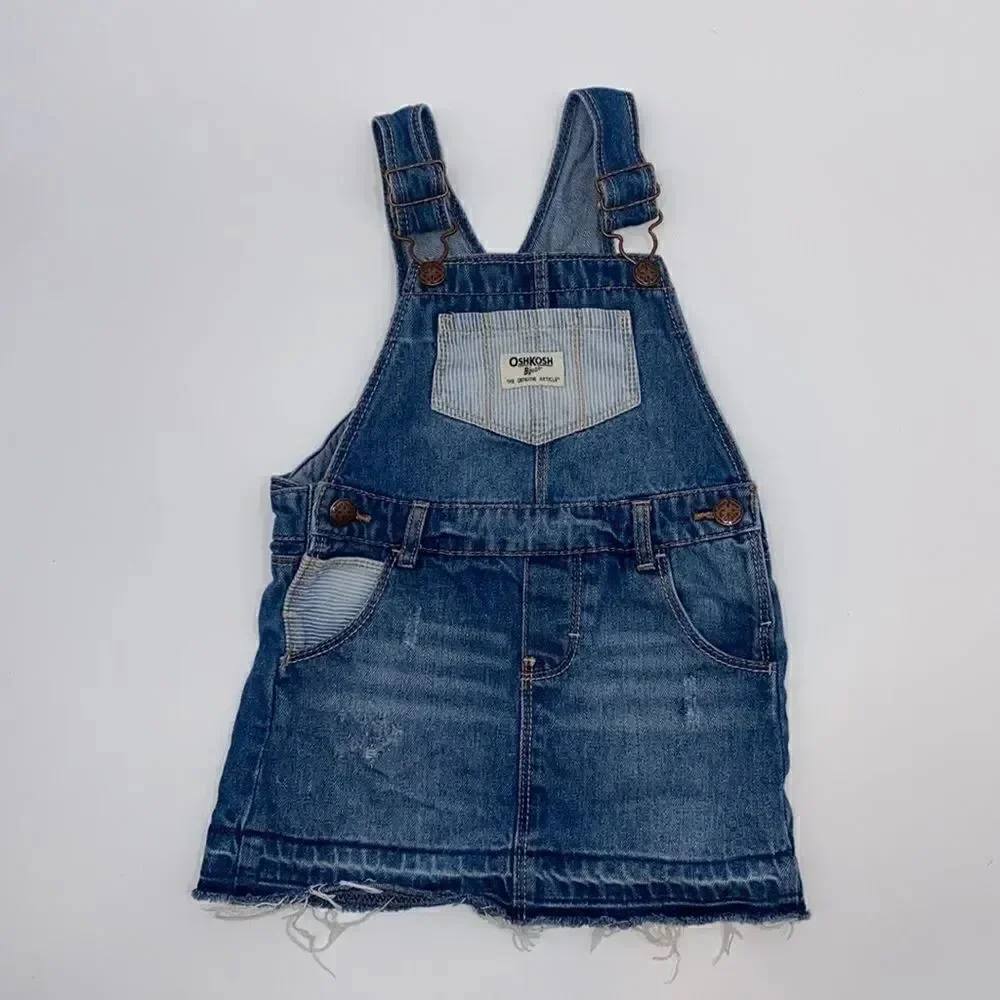 OshKosh B’gosh denim skirt/dress overalls Size 3T
